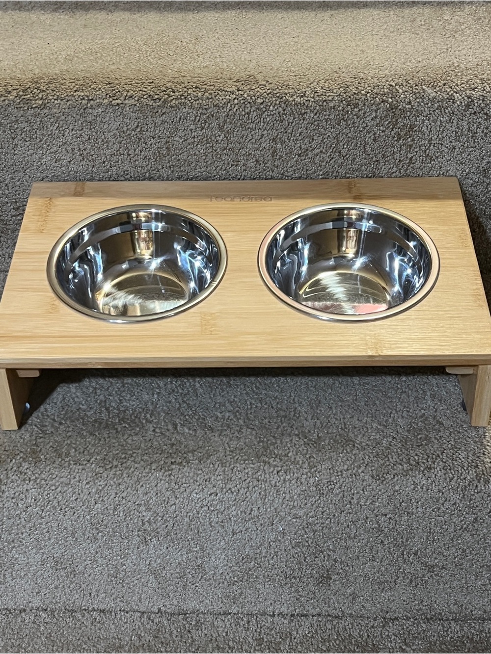 Elevated Feanorea Cat Dog Pet Bowls Tilted Stand Raised Dishes for Food Water